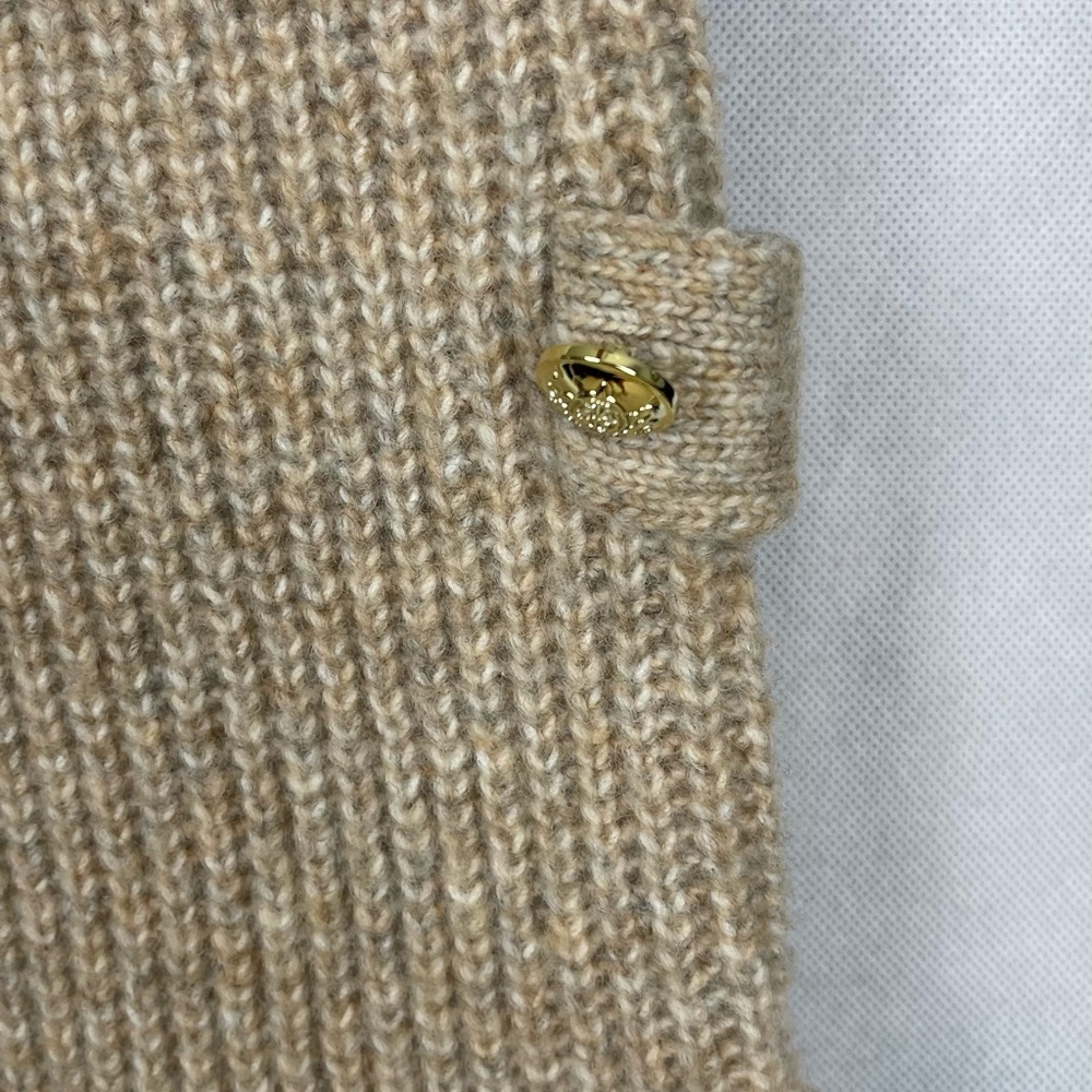 River Island beige knitted hybrid jumper Sweater Vest Oversized Coastal Preppy - Picture 7 of 12